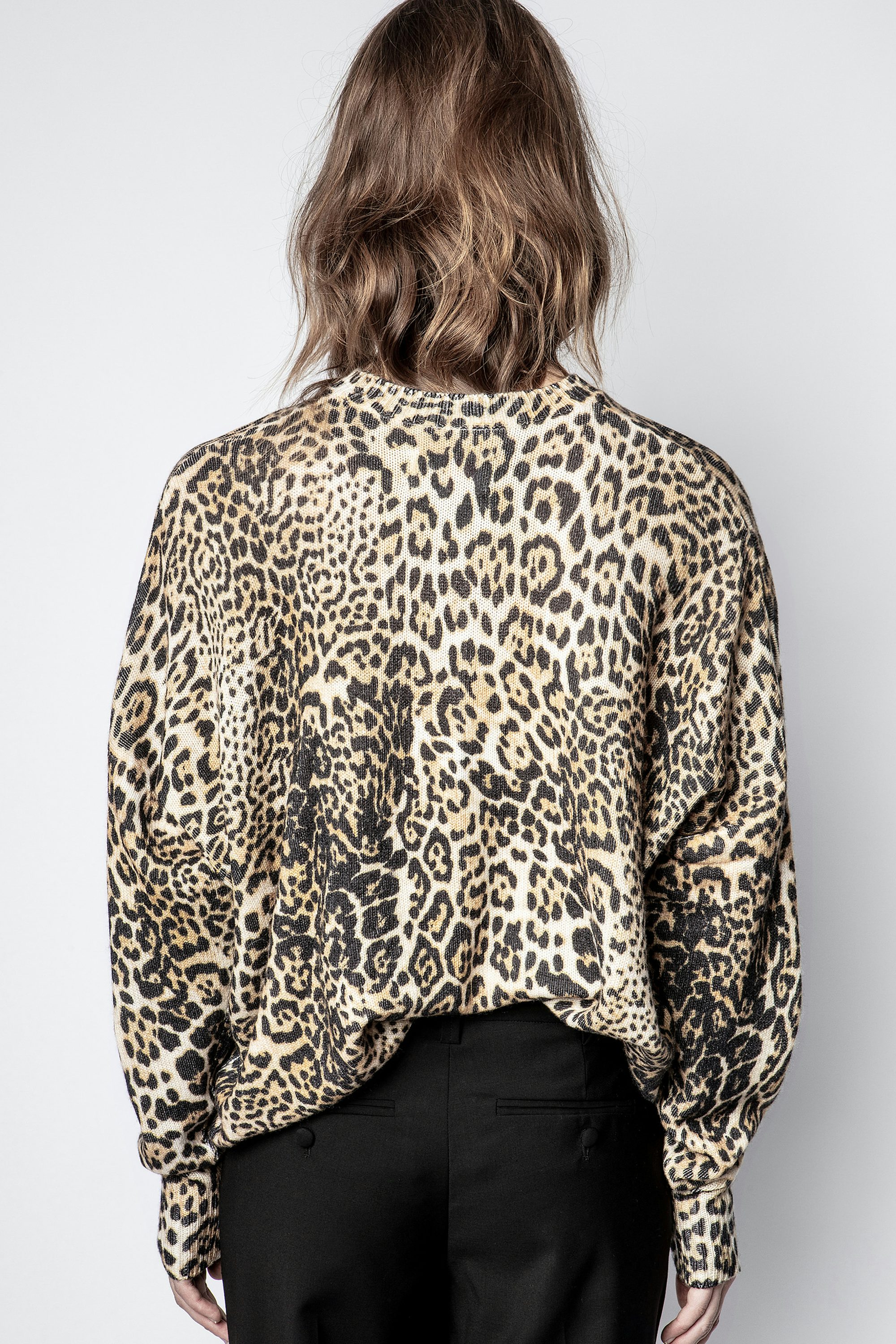 Kaschmir Pullover Ruby Leo - Damen Leopardenmuster Kaschmir Pullover